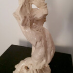 Mating, 2018:
The work is inspired by Tyto alba (barn owl). The relationship between the two figures suggests intimacy, tension, and a quiet, almost ritualistic connection.