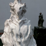 Cocoon, 2018: The work is inspired by Japanese folklore and the poses of ancient Greek caryatids