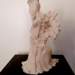 Mating, 2018:
The work is inspired by Tyto alba (barn owl). The relationship between the two figures suggests intimacy, tension, and a quiet, almost ritualistic connection.