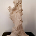 Mating, 2018:
The work is inspired by Tyto alba (barn owl). The relationship between the two figures suggests intimacy, tension, and a quiet, almost ritualistic connection.