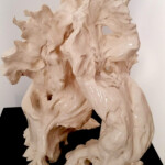 Mating, 2018:
The work is inspired by Tyto alba (barn owl). The relationship between the two figures suggests intimacy, tension, and a quiet, almost ritualistic connection.